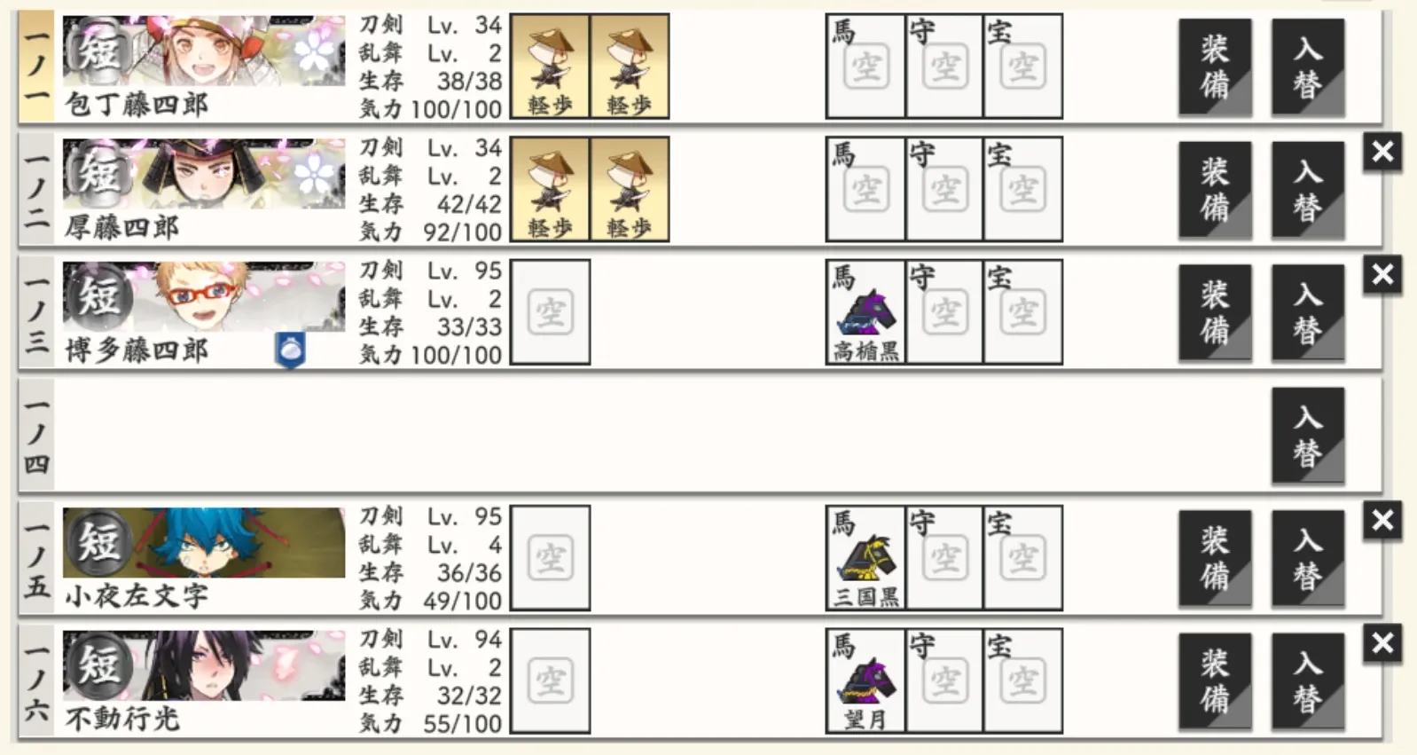 刀剑乱舞(刀剑拟人游戏) 刀剑乱舞(刀剑拟人游戏)